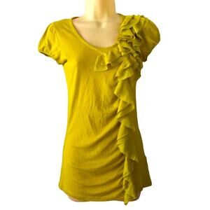 INC International Concepts Knit Top Blouse Woman Size XS Ruffle